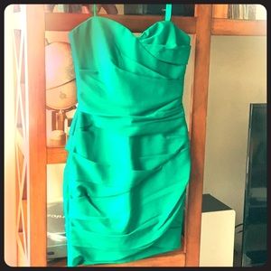 BCBG Madge Ruched Strapless Cocktail Dress